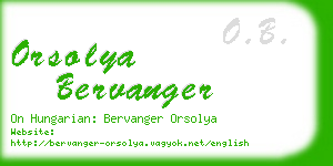 orsolya bervanger business card